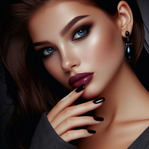 smalto nero bella donna