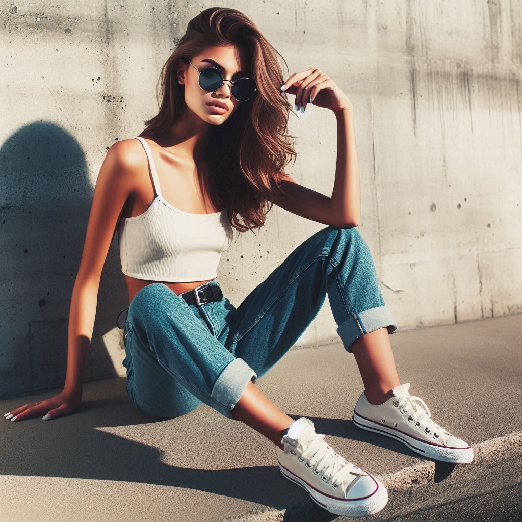 Jeans e crop top