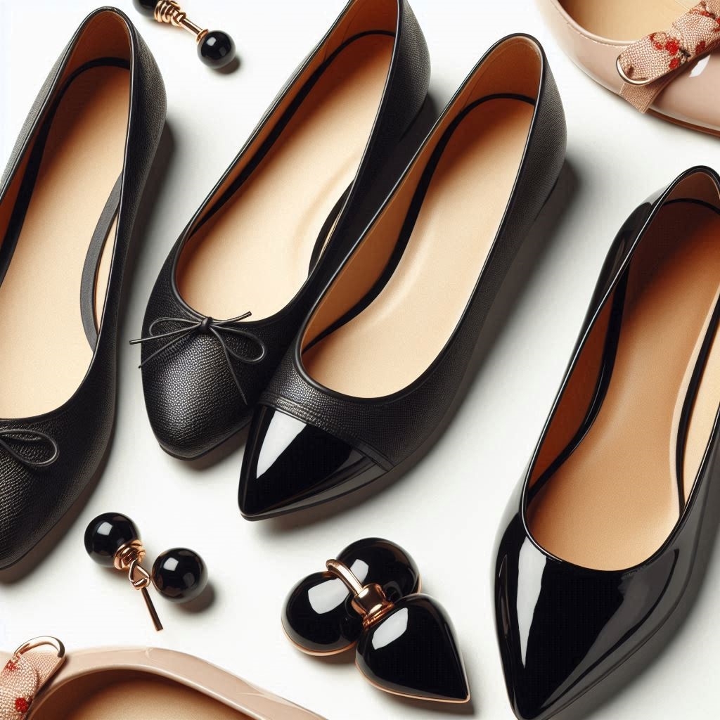 ballerine nere classiche e di vernice