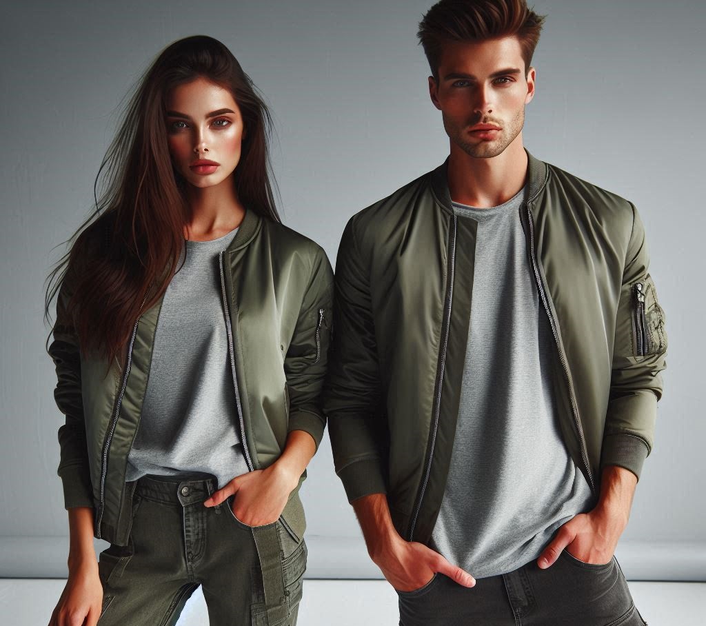 jeans verde militare lui e lei
