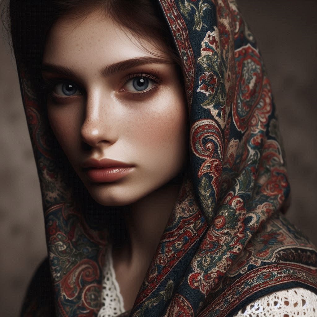 Scialle con motivo Paisley