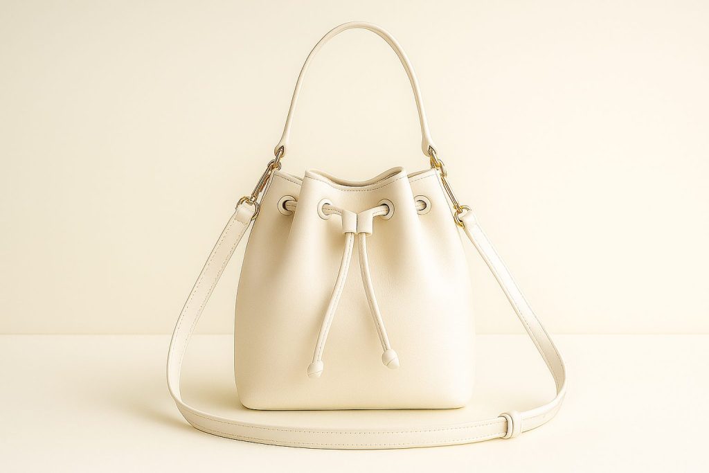 Borsa a secchiello bianca
