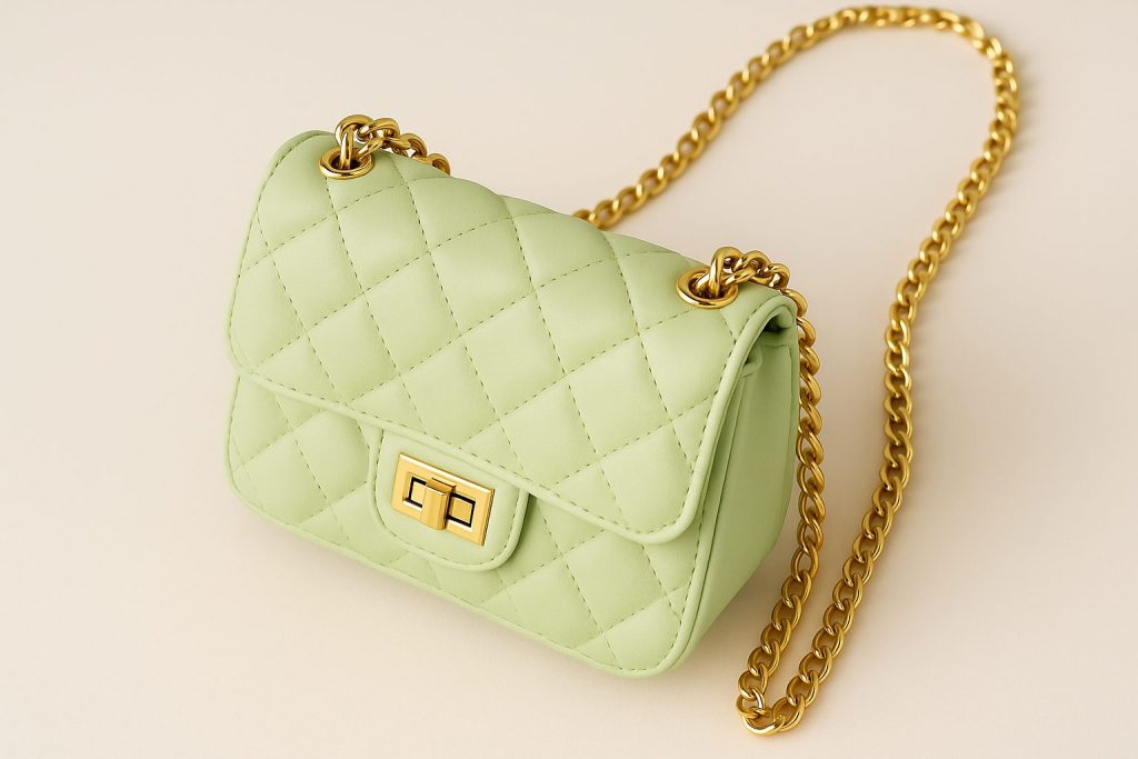 Mini bag trapuntata verde pistacchio